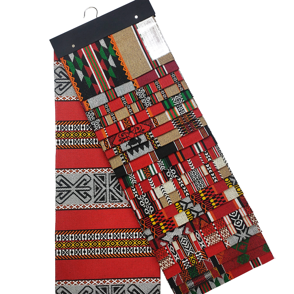 National Feature Stijl Stripe Sadu Jacquard Fabric voor bank en tas en vloerkleed