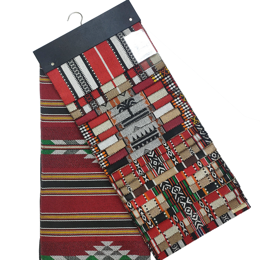 Polyester streep katoen jacquard sadu stof voor bank of tent en tas