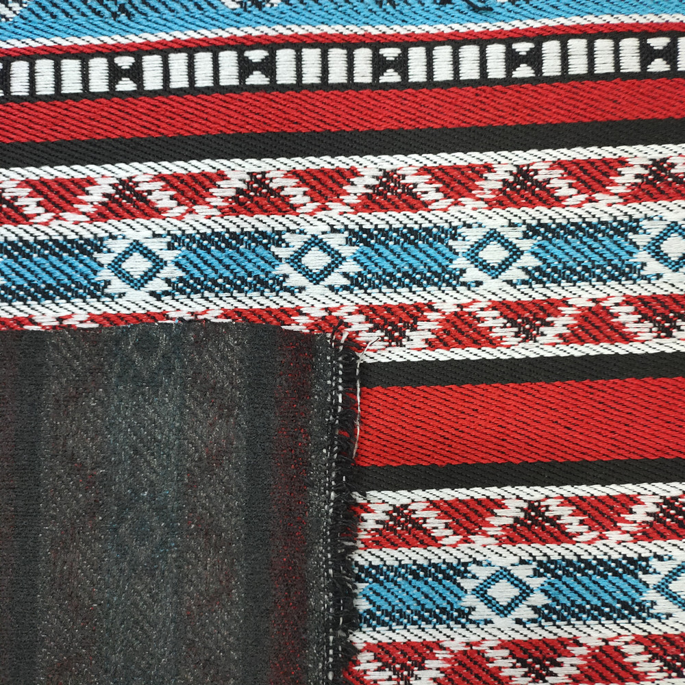 Arabische stijl Sadu polyester katoen garen geverfd jacquard stof voor bank en tas