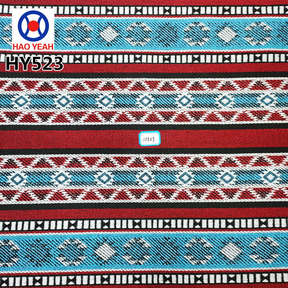 Arabische stijl Sadu polyester katoen garen geverfd jacquard stof voor bank en tas
