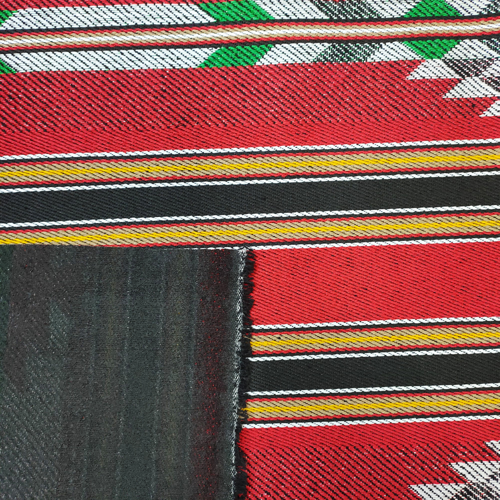 Arabische stijl Sadu polyester katoen garen geverfd jacquard stof voor bank en tas