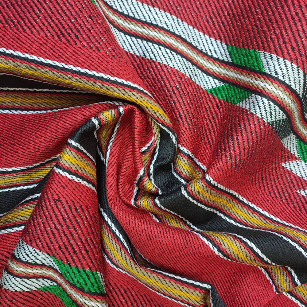 Arabische stijl Sadu polyester katoen garen geverfd jacquard stof voor bank en tas