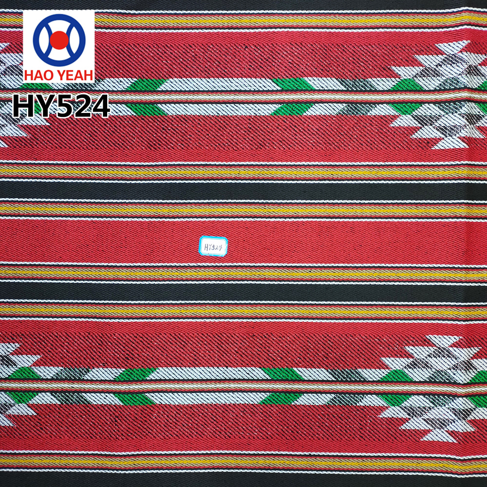 Arabische stijl Sadu polyester katoen garen geverfd jacquard stof voor bank en tas