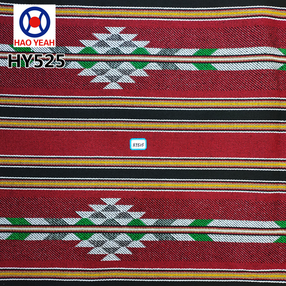 Arabische stijl Sadu polyester katoen garen geverfd jacquard stof voor bank en tas